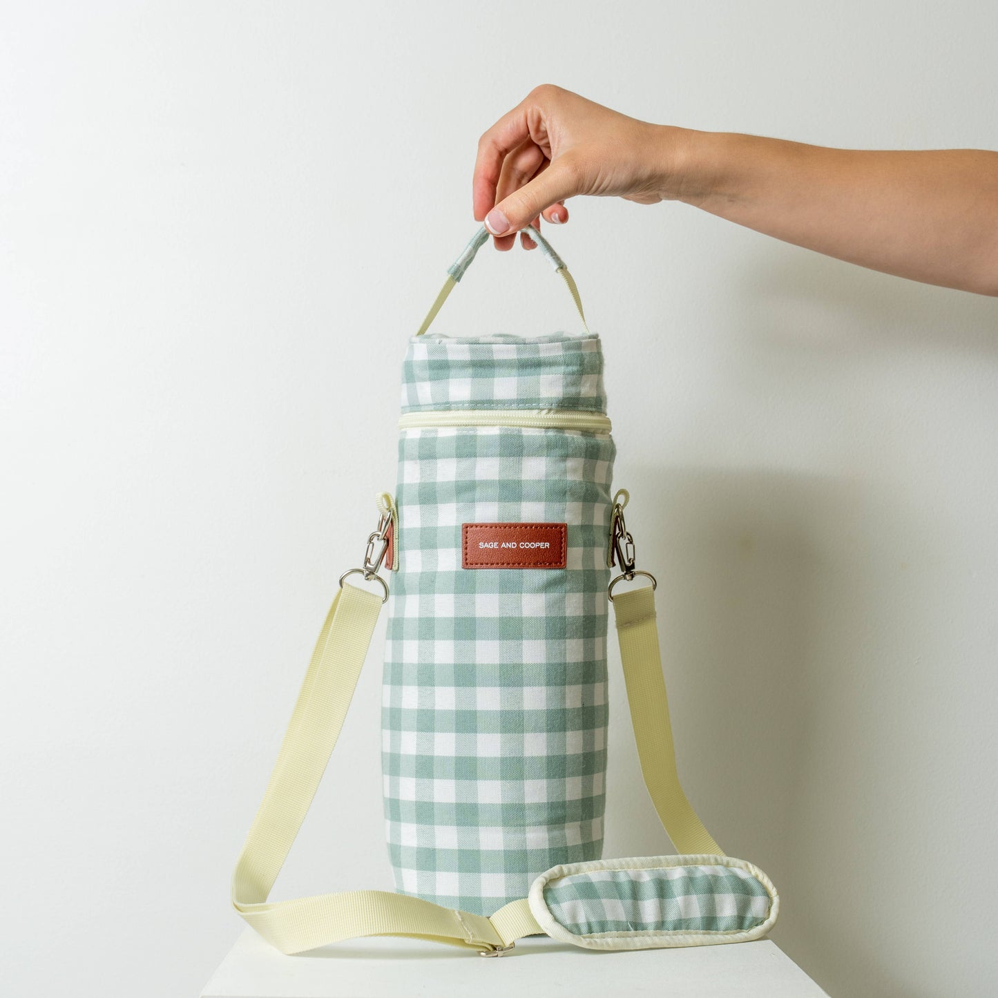 Caspian Cooler Bag: Sage Gingham