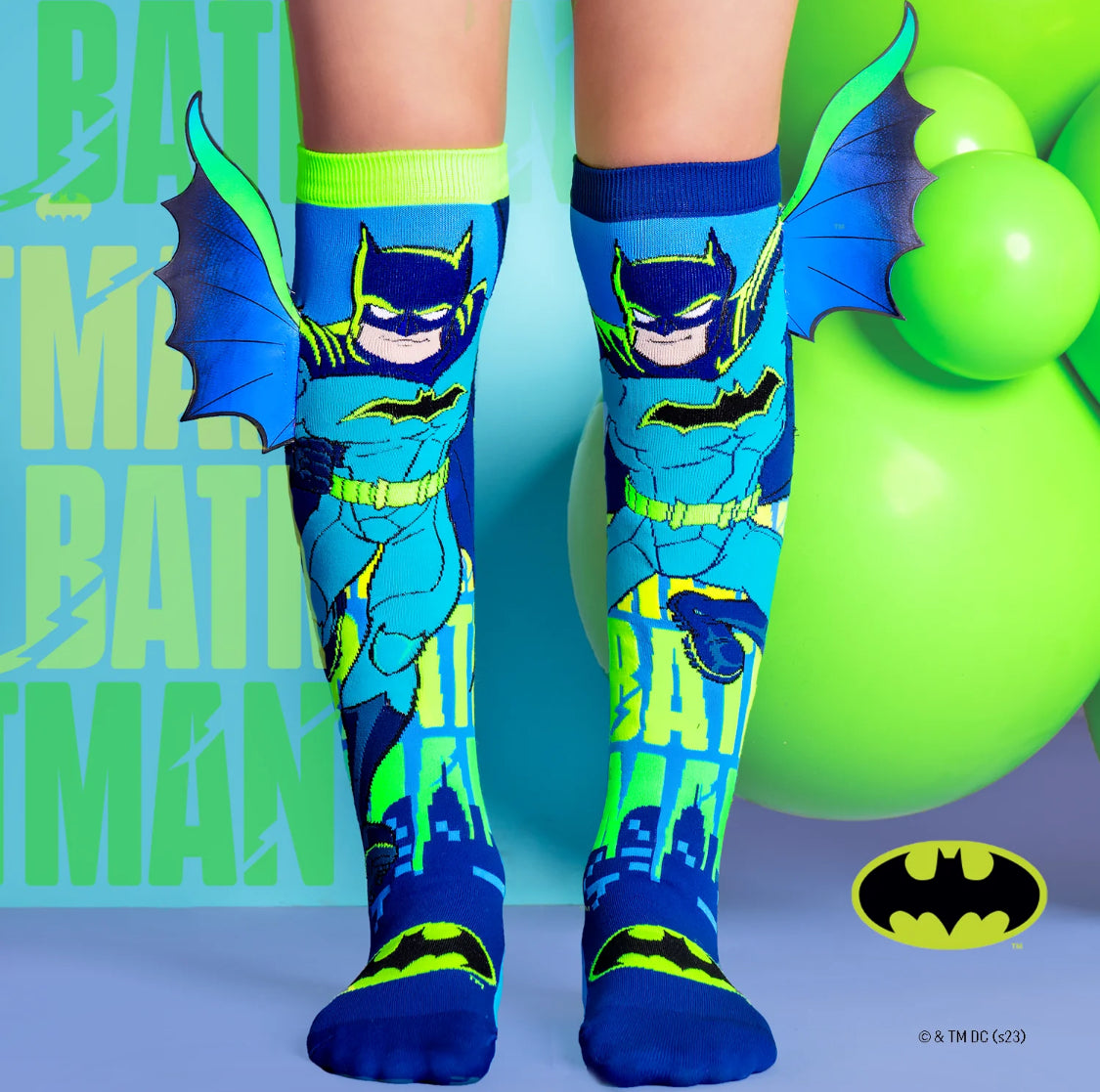 MAD MIA SOCKS - BATMAN NEON TODDLER