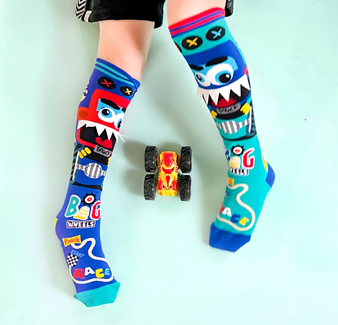 MAD MIA SOCKS - MONSTER TRUCK KIDS & ADULTS AGE 6-99