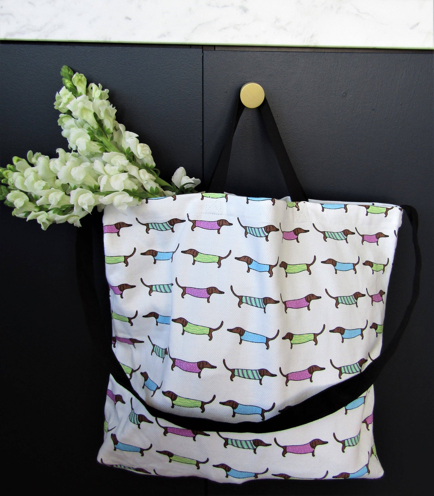 Cotton Tote Bag - Sausage Dogs