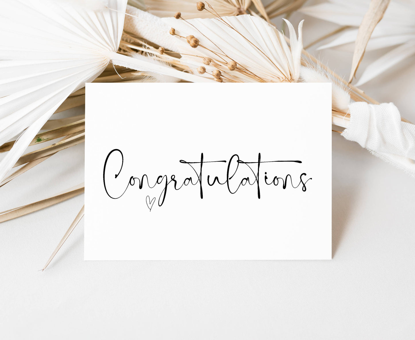 Wedding Engagement Congratulations Card Congratulations: White
