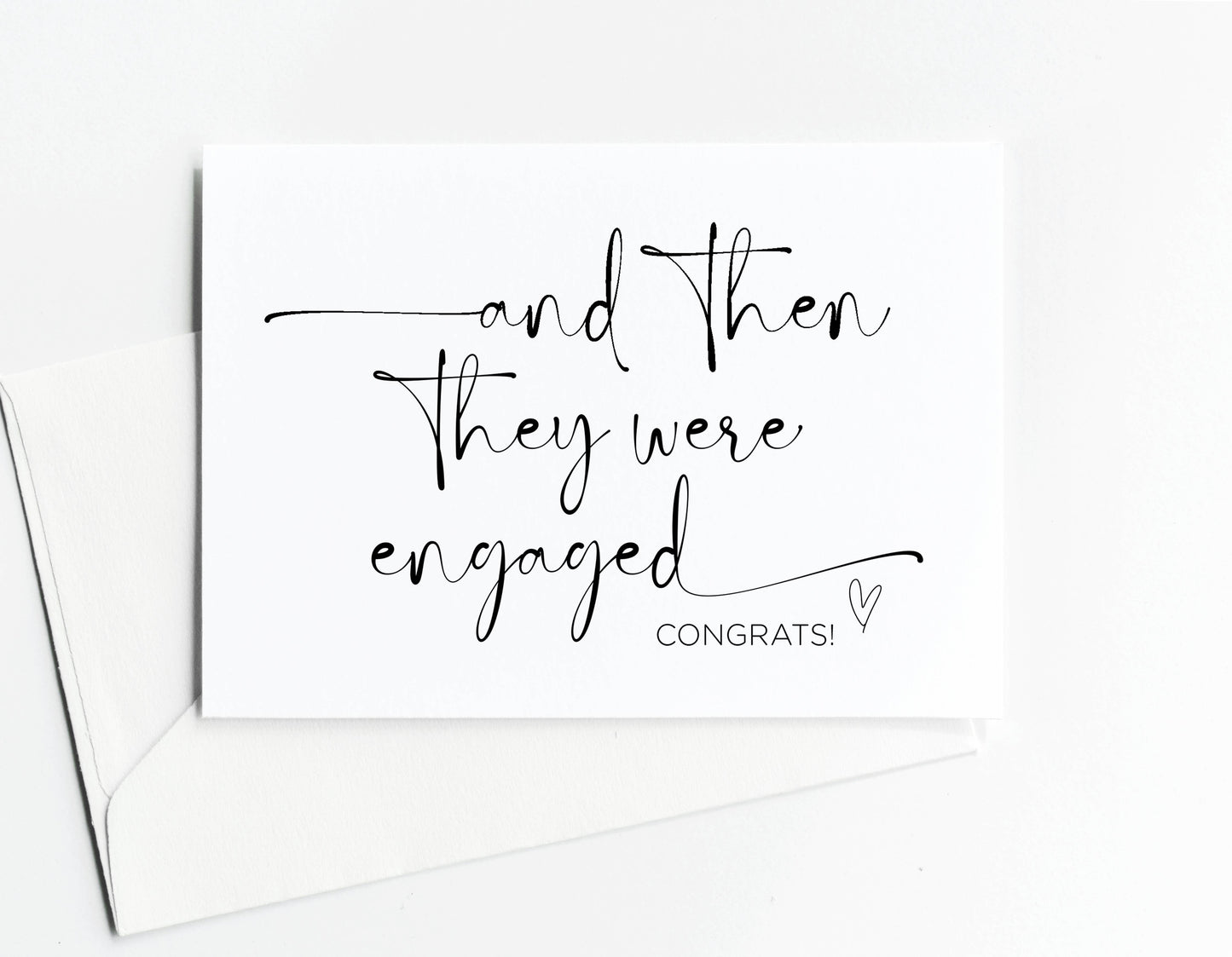 Wedding Engagement Congratulations Card And The Engaged: White