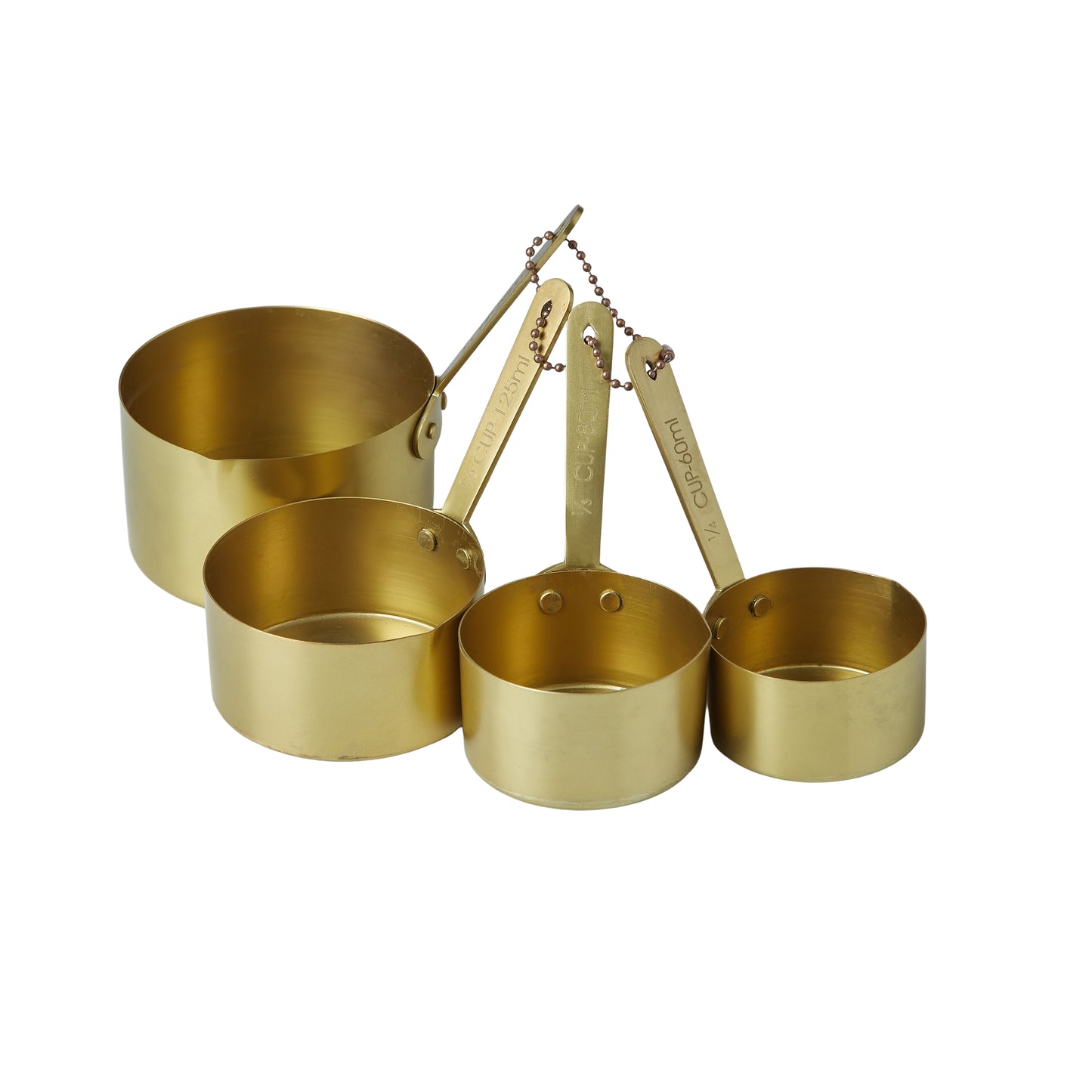 Brass Measuring Cups 4 piece set