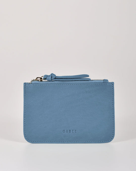 Village Soft Leather Purse - Powder Blue