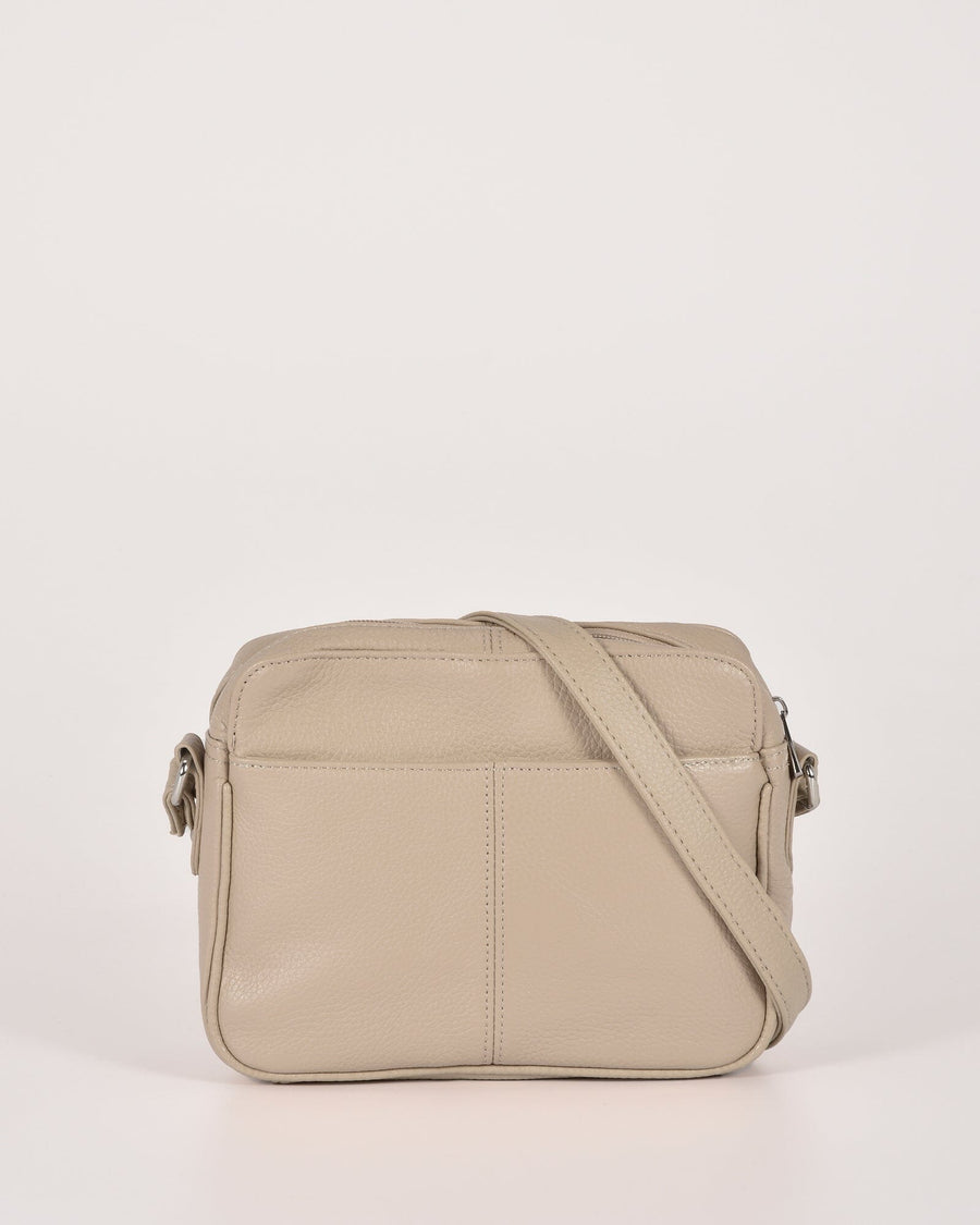 Sophie Leather Crossbody Bag - Beige