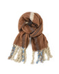 Charlie Chequered Winter Scarf in Brown