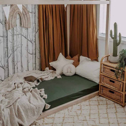 Olive Fitted Cot Sheet