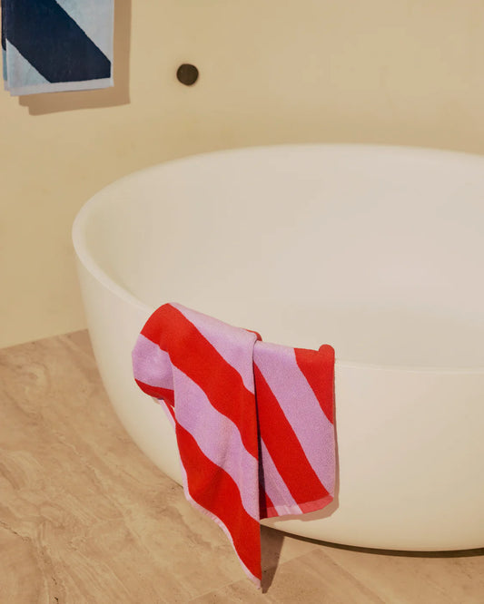 Hommey Hand Towel - Grapefruit Stripes