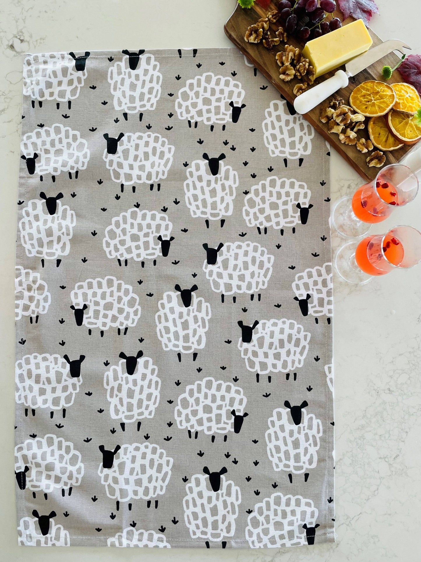 Tea Towel - Grey Sheep: Hangsell (Carded)