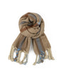 Chequered Winter Scarf in Tan