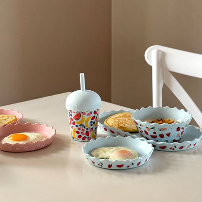 Fruits Blue Mini Smoothie Cup & Straw 200ml