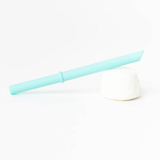 Single Silicone Straw  - pick your colour: Aqua
