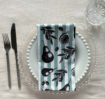 Cotton Napkins - Fig & Pear (Set of 4)
