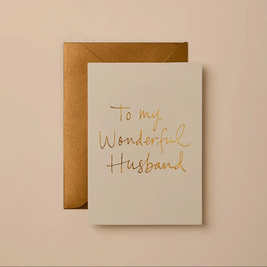 To my wonderful Husband card