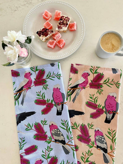 Tea Towel - Galah (Blue): Hangsell (Carded)