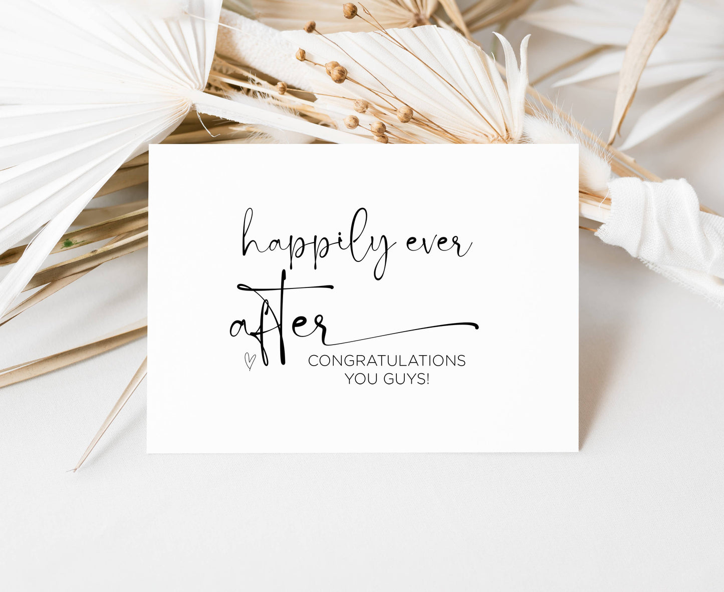 Wedding Engagement Congratulations Cards: White