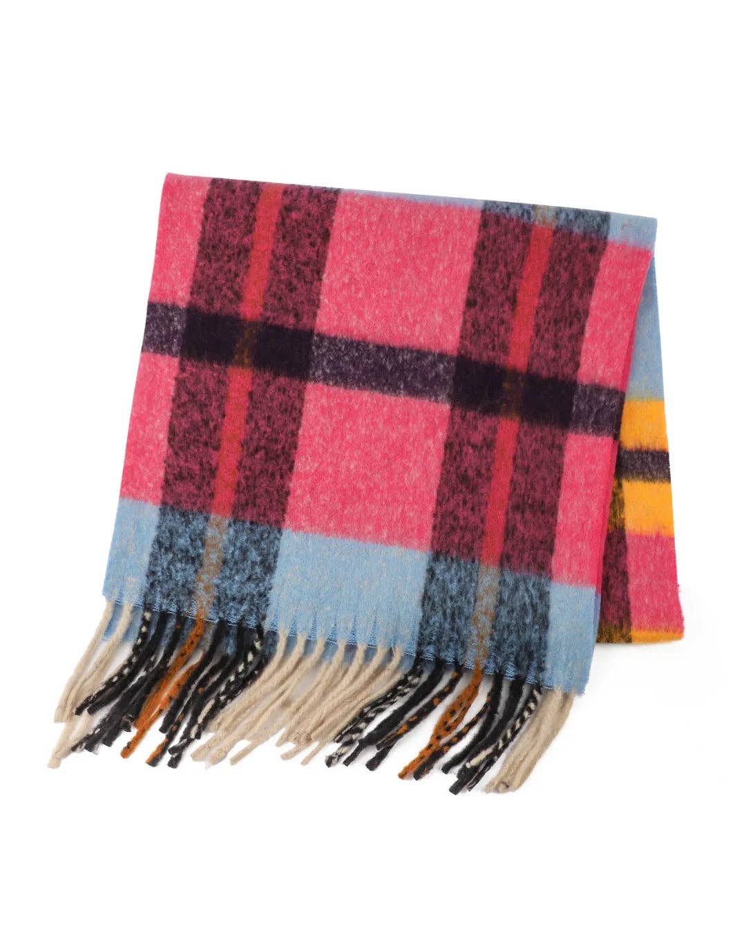 Chequered Winter Scarf in Brights