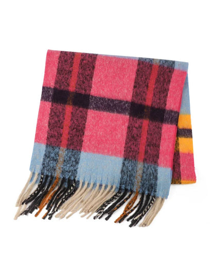 Chequered Winter Scarf in Brights