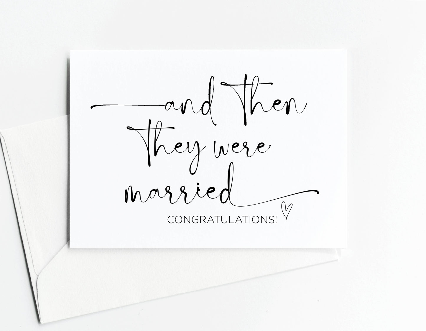 Wedding Congratulations Card, And Then They Were Married: Champagne
