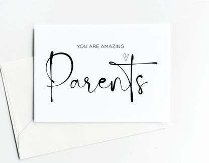 Pregnancy Announcement Card for Parents Promoted Grandparent: White