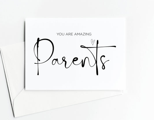 Pregnancy Announcement Card for Parents Promoted Grandparent: White