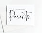 Pregnancy Announcement Card for Parents Promoted Grandparent: White