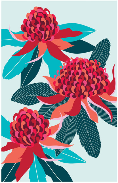Tea Towel - Waratah: Hangsell