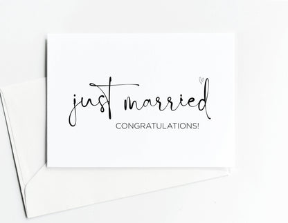 Wedding Engagement Congratulations Card Just Married: Champagne