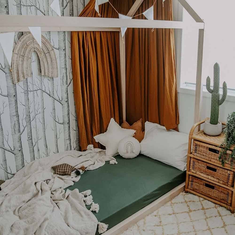 Olive Fitted Cot Sheet