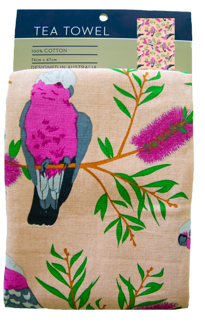 Tea Towel - Galah (Orange): Hangsell (Carded)