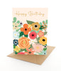 Peach Floral Birthday - Greeting Card