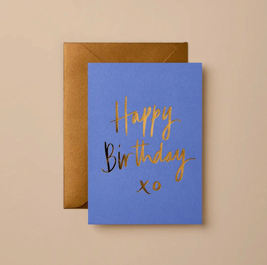 Happy birthday xo card