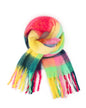 Charlie Chequered Winter Scarf in Toffee Apple