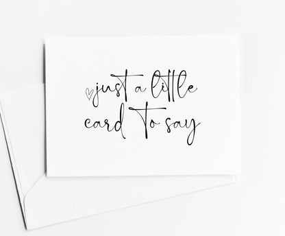 Pregnancy Announcement Card for Family Little Card To Say: Champagne