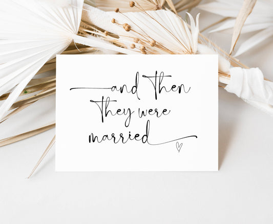Wedding Congratulations Cards And Then They Were Married: Champagne