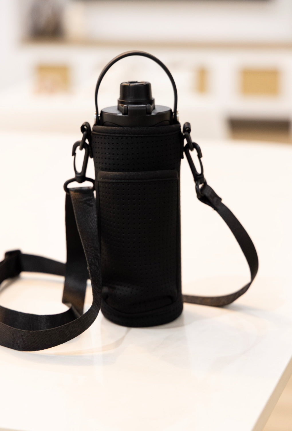 BLACK Neoprene Bottle Phone Bag