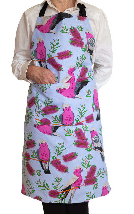 Apron (Heavy Drill) - Blue Galah