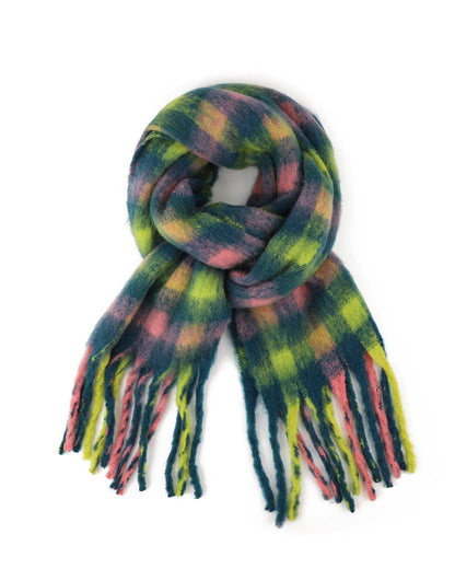 Charlie Chequered Winter Scarf in Allsorts