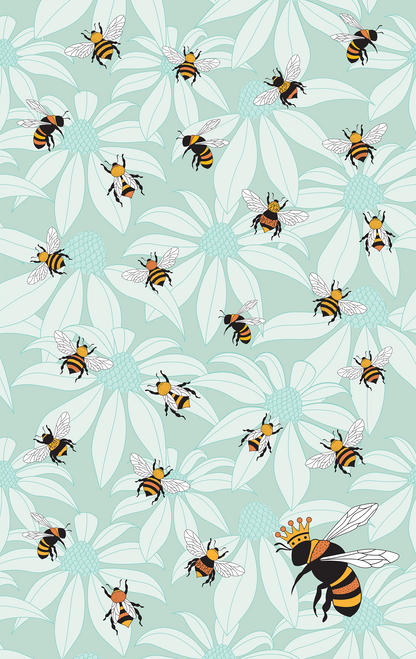Tea Towel - Flower Bees: Hangsell (Carded)