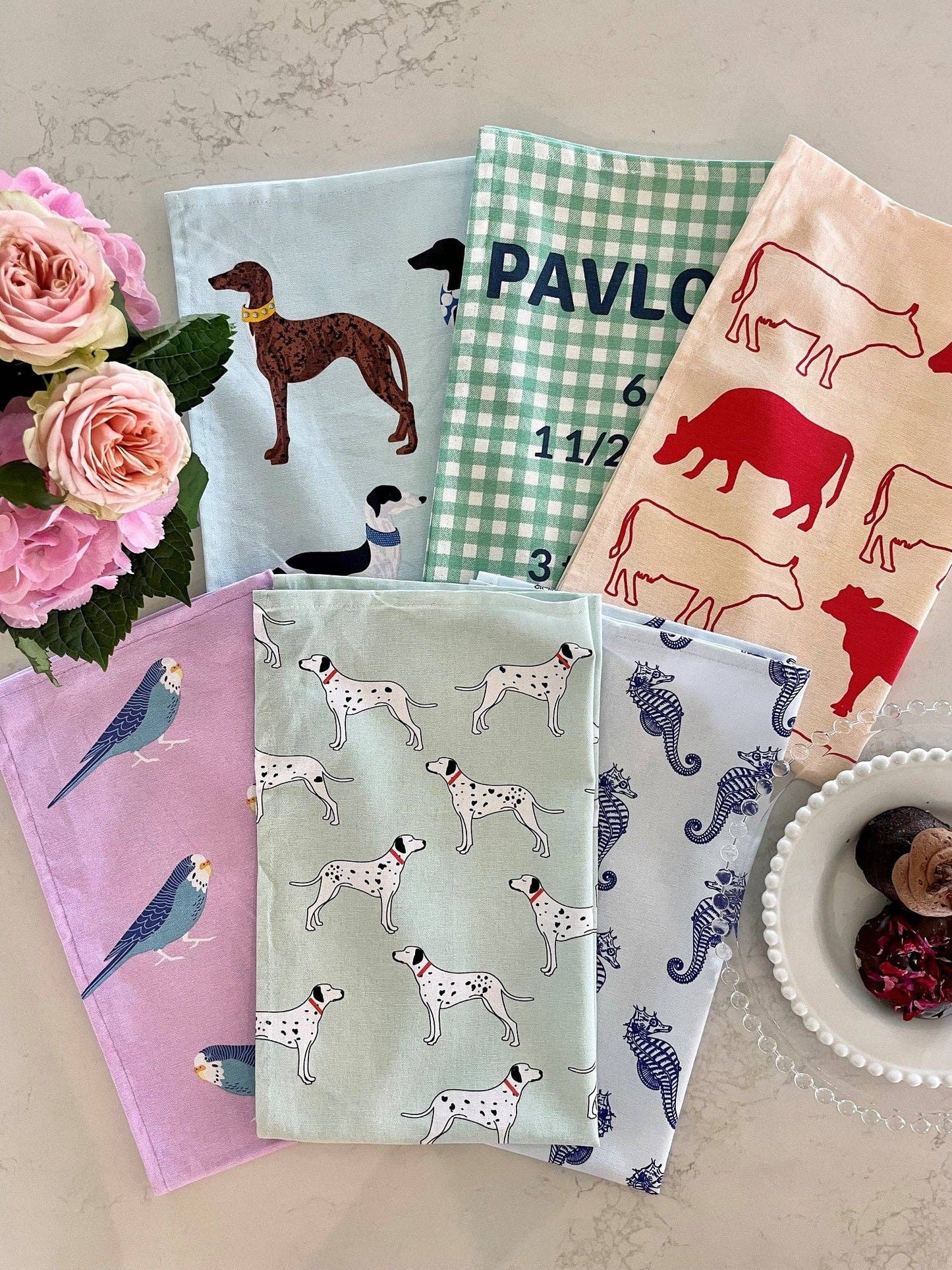 Tea Towel - Budgies: Hangsell (Carded)