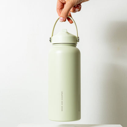 The Sage & Cooper Insulated Drink Bottle: Light Green / 1 Litre