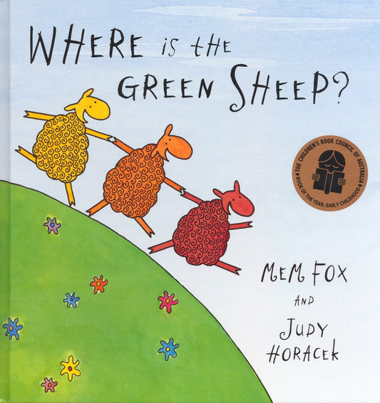 Where is the green Sheep?