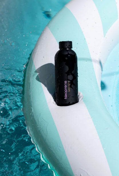 Neoprene Water Bottle  Hot Cold Keep Matt black 500ml