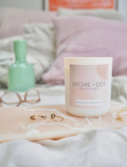 Champagne + Strawberries Soy Candle