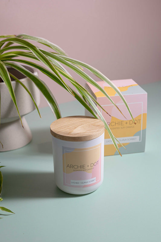 Lychee + Guava Soy Candle
