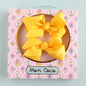 Grosgrain Bow Hair Clips - Yellow