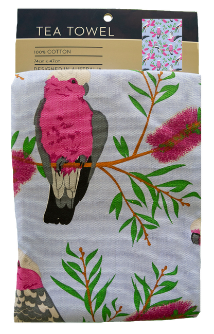 Tea Towel - Galah (Blue): Hangsell (Carded)