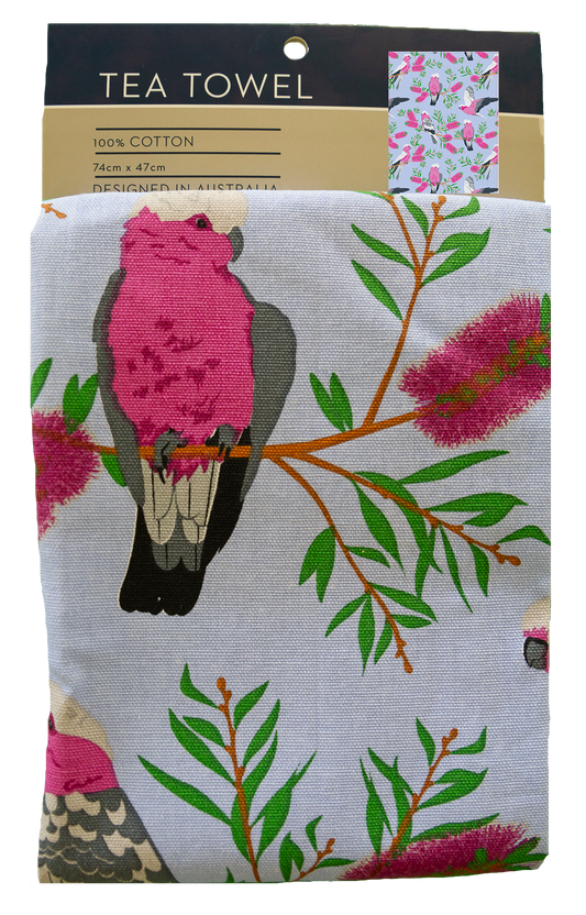 Tea Towel - Galah (Blue): Hangsell (Carded)