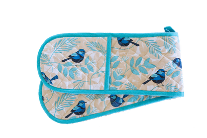 Double Oven Glove - Blue Wren