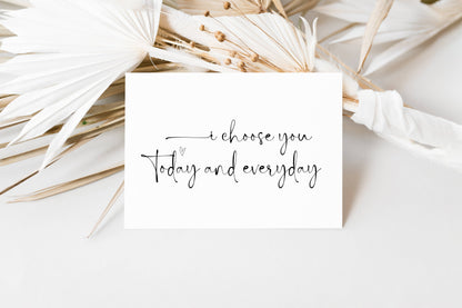 Anniversary Card for Husband and Wife I Choose You: Champagne
